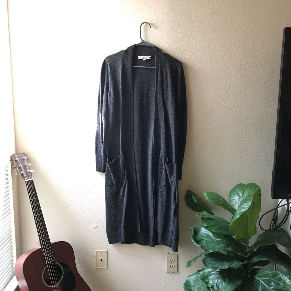 LOFT long fitted knit cardigan